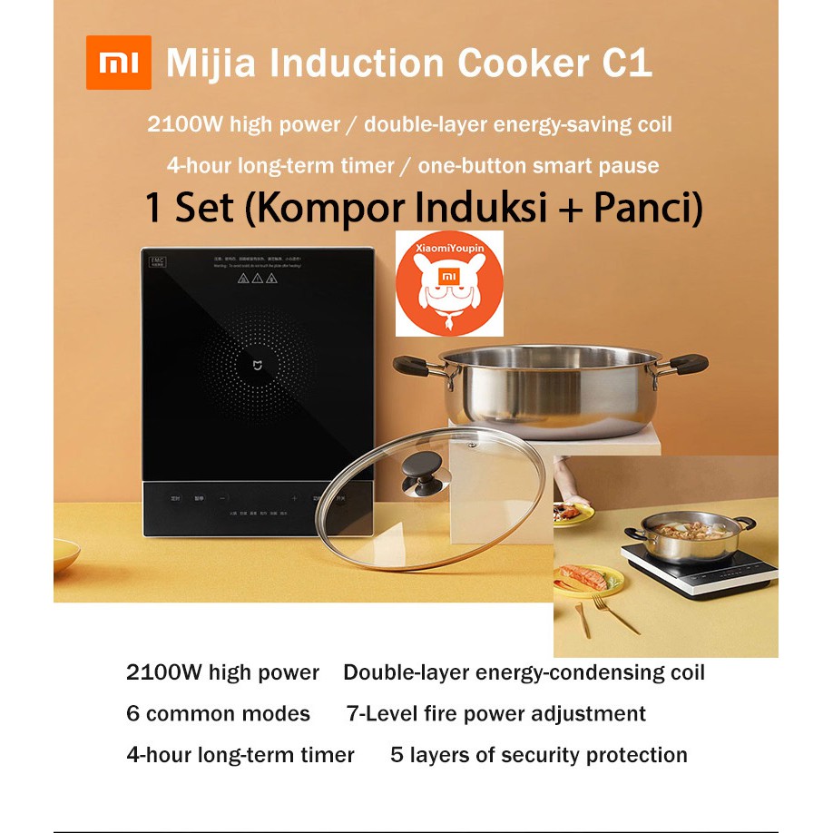 Xiaomi Mijia C1 2100W Induction Cooker Kompor Induksi Set dengan Panci