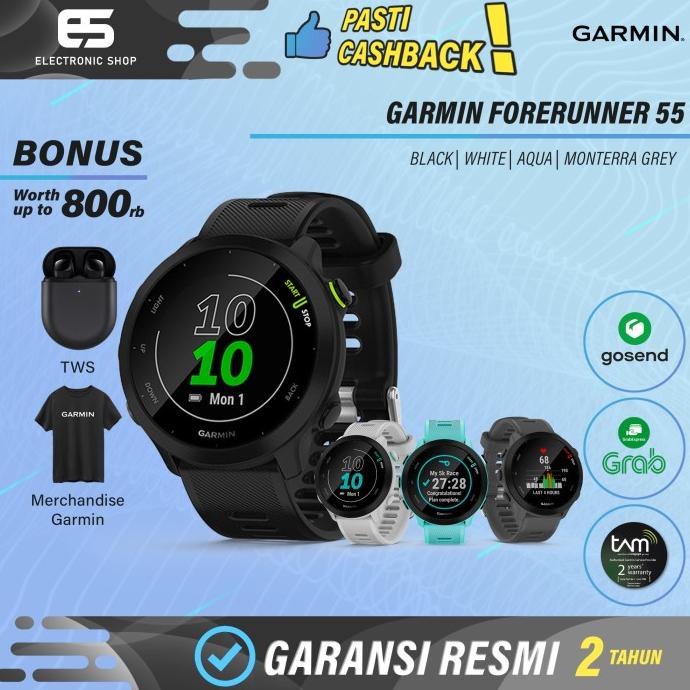 TERMURAH Garmin Forerunner 55 - Garansi Resmi TAM 2 Tahun/SMARTBAND MURAH/SMARTBAND M6/SMARTBAND XIA