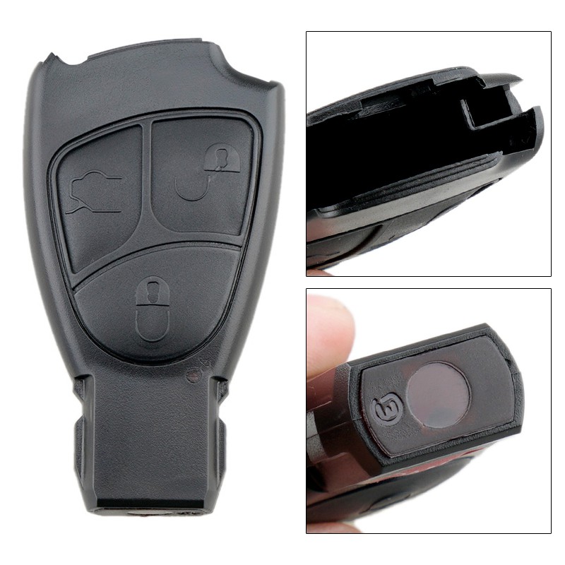 Rumah / Casing Kunci Remote Mobil 3 Tombol Plastik Pengganti Untuk Mercedes Benz W168 W202 W203 W208 W210 W211