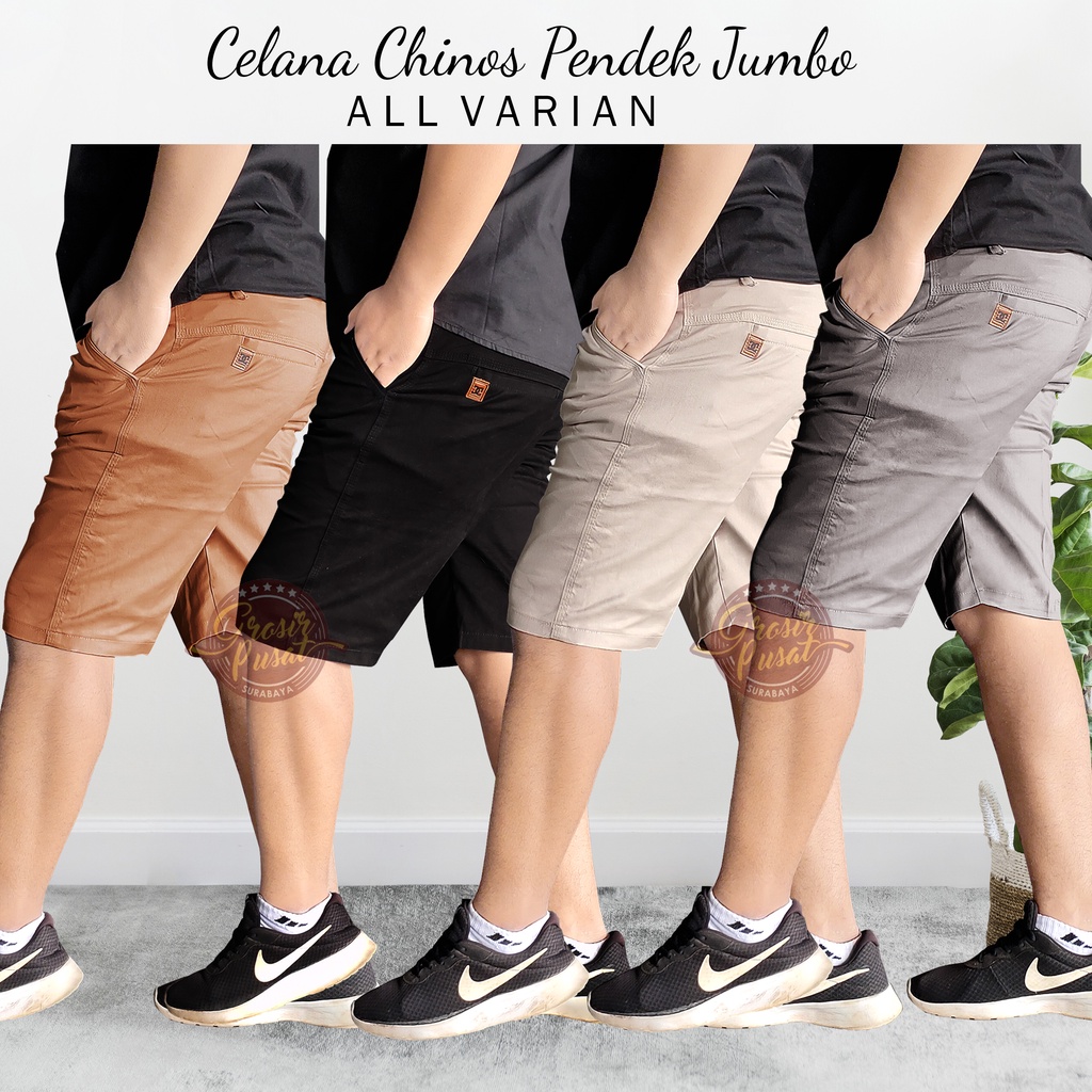 Celana Chino Pendek Premium Moka Jumbo Moka 39 - 44