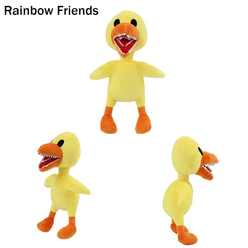 29cm Cute Rainbow Friends Yellow Duck Plush Toy Cartoon Soft Stuffed Doll Kid Gift