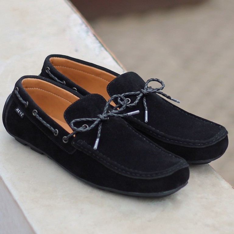 Lick New Black | Sepatu Suede Vintage Klasik Casual Pria Boat Ori Original Footwear | FORIND x Reyl