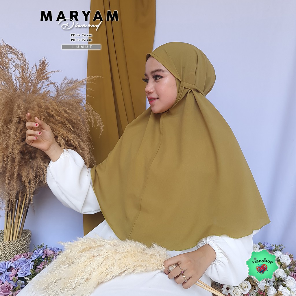 jilbab maryam PART 1 bergo tali non ped,bergo naswa , jilbab 1 layer , jilbab instan,jilbab cantik-maryam LUMUT