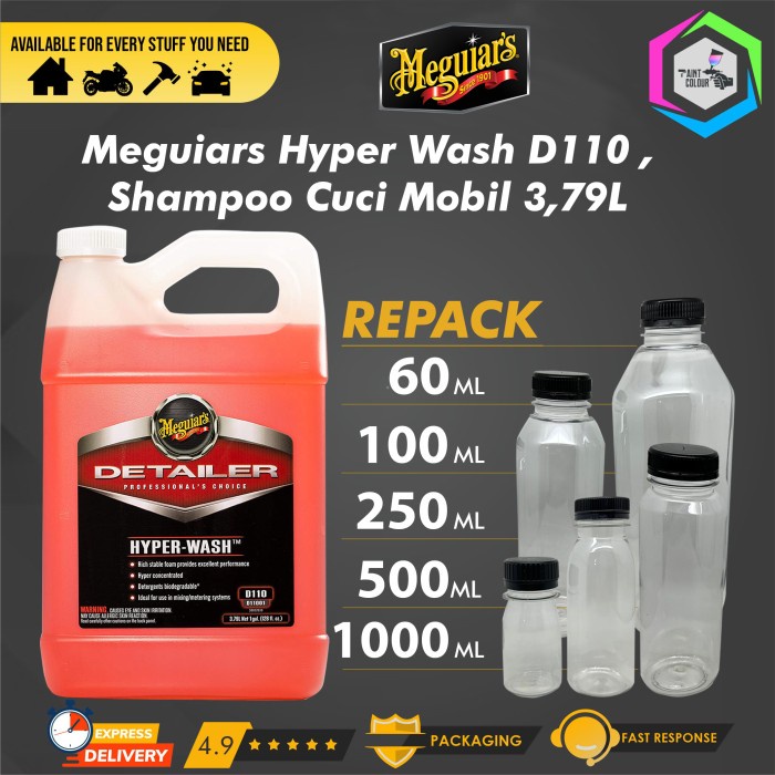 Meguiars Hyper Wash D110 Shampoo Cuci Mobil Repack - Paint Colour