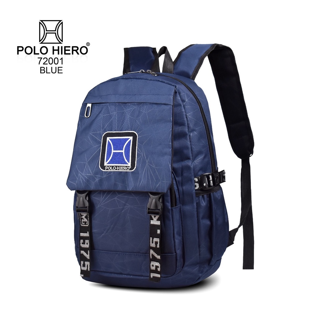 { FF } New Arrival / Tas Ransel Sekolah / Tas Fashion Unisex Polo Hiero 72001 / Tas pria Ransel Wanita Laptop