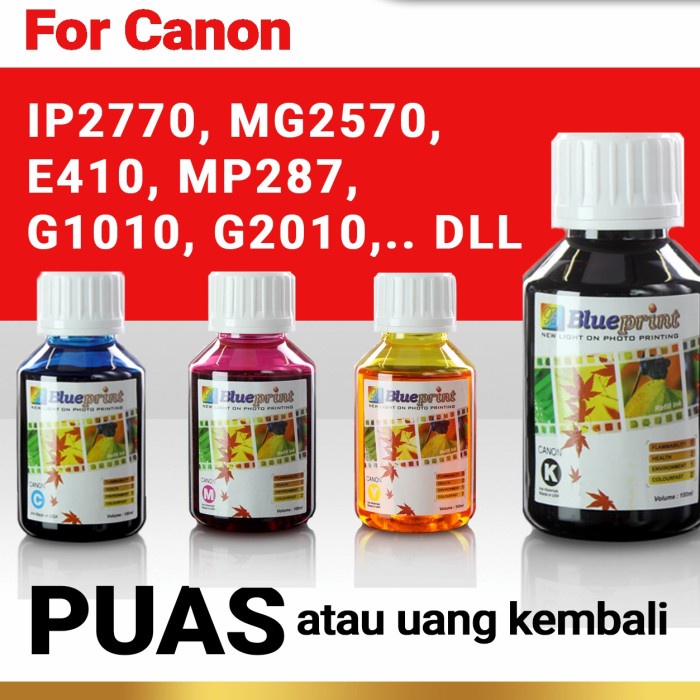 TINTA CANON BLUEPRINT REFILL 100ML FOR PRINTER CANON ORIGINAL - Hitam