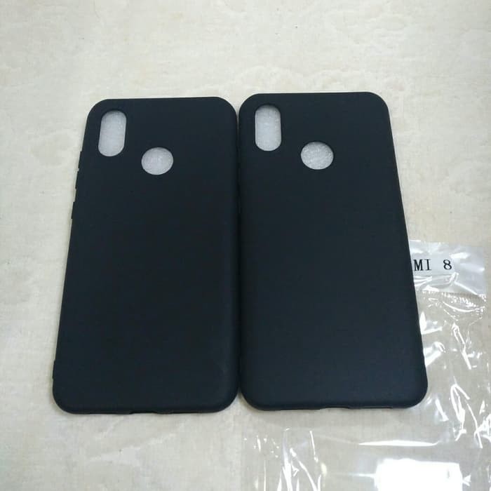 SOFTCASE BLACK MATTE HITAM XIAOMI MI 8 6.21 INCH JELLY CASE 908343