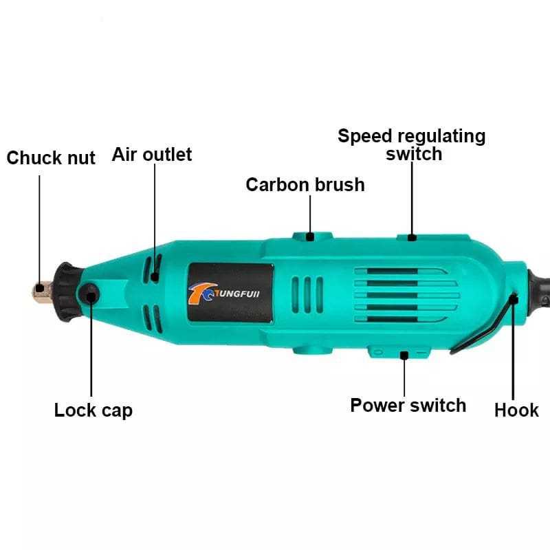 Set Kumplit 280pcs Mesin Bor Mini Grinder &amp; Polisher Cutting Drill - TU280