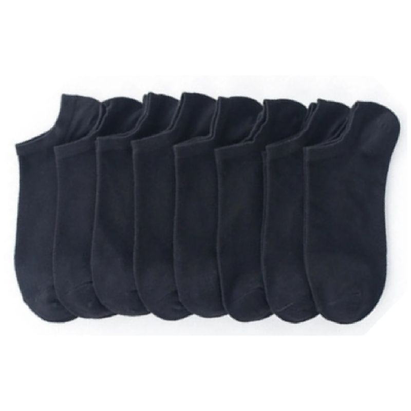 TOKO KL | (12 pasang) kaos kaki pendek mata kaki hitam polos ankle socks pria wanita dewasa unisex murah
