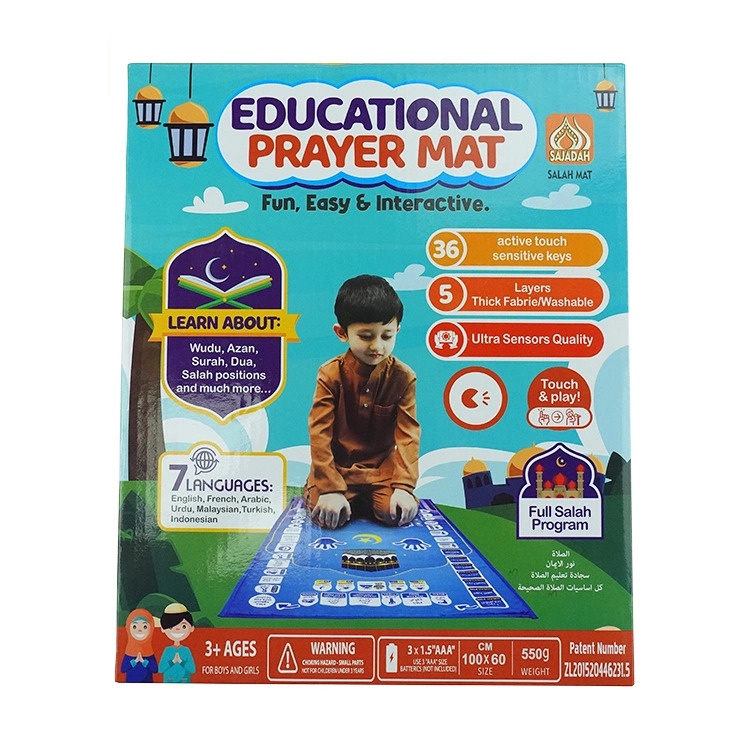 Smart Sajadah 7 Bahasa My Salah Mat Educational Prayer Mat Edukasi 0785