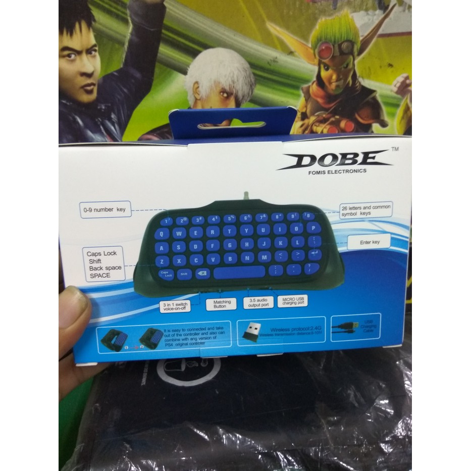 DOBE WIRELESS KEYBOARD FOR PS4 CONTROLLER