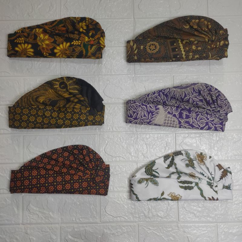 [BISA COD] Udeng Batik Setengah Jadi Bali ( Kain Batu )