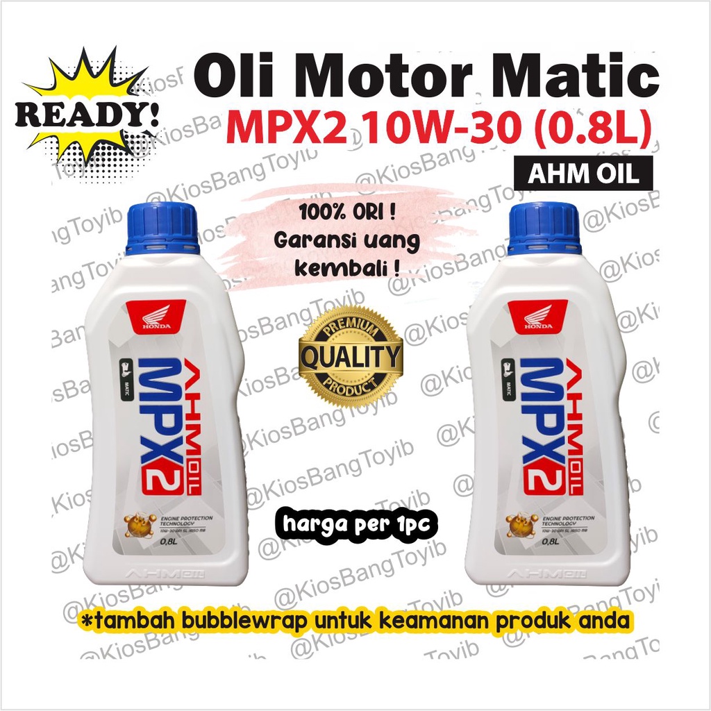 Oli Motor Matic AHM MPX2 10W 30 API (800mL) 1000% ORI