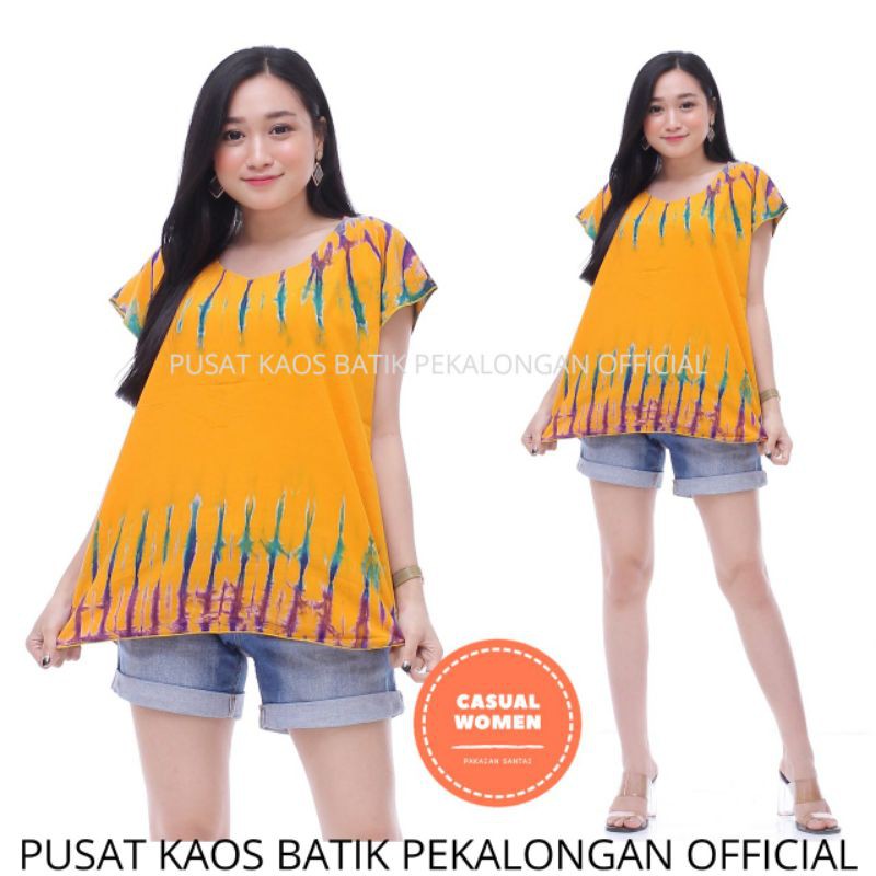 Baju MIDI Jumputan /kaos MIDI Pelamgi Jumputan