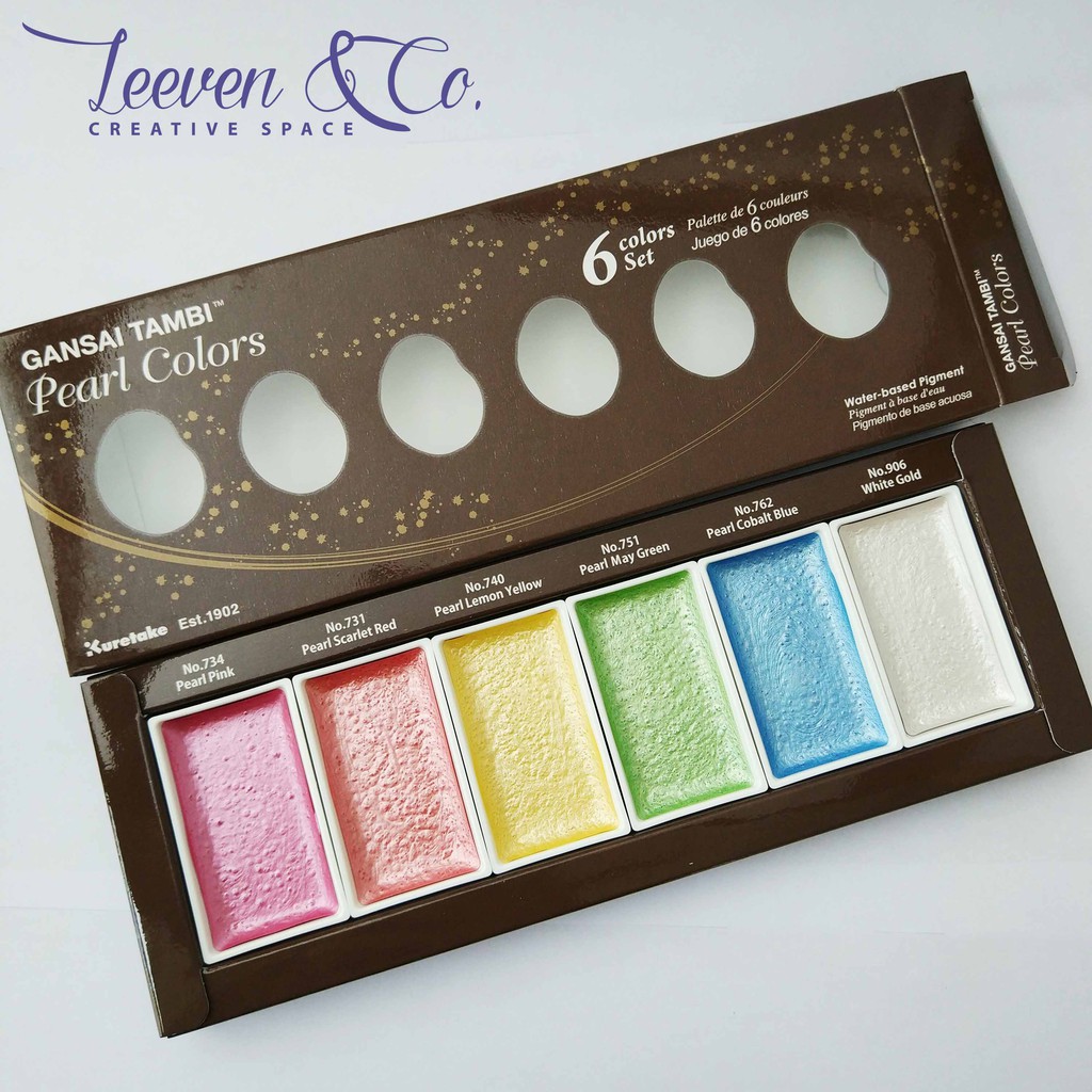 

ZIG KURETAKE WATER COLOUR GANSAI TAMBI PEARL SET 6 COLOUR