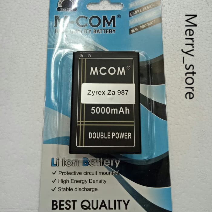 Battery Batre Baterai Double Power Mcom Zyrex ZA987 za 987
