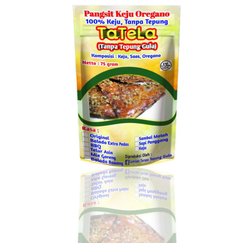 

Pangsit Keju Oregano Tanpa Tepung Camilan DEBM Diet Keto Netto 90 gram