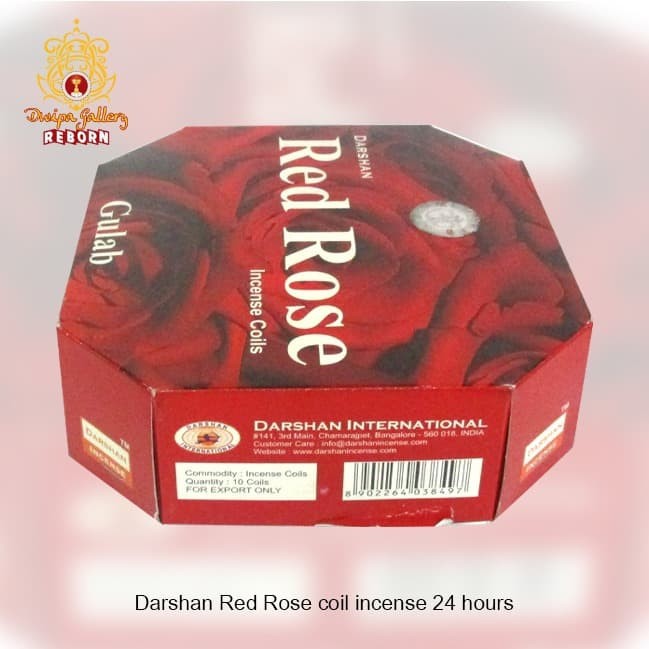 Dupa/ Hio Lingkar Wangi Harum &quot;Darshan&quot; Red Rose Coil Incense 24 hours