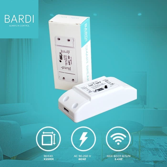 BARDI Smart BREAKER ON OFF Switch Wifi Wireless IoT Home Automation