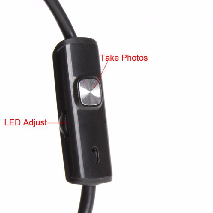 Taffware Android 7mm 4cm Focal Distance Endoscope Camera 480P 2M IP67 Waterproof - TES-EN-AN97 - Black   Print