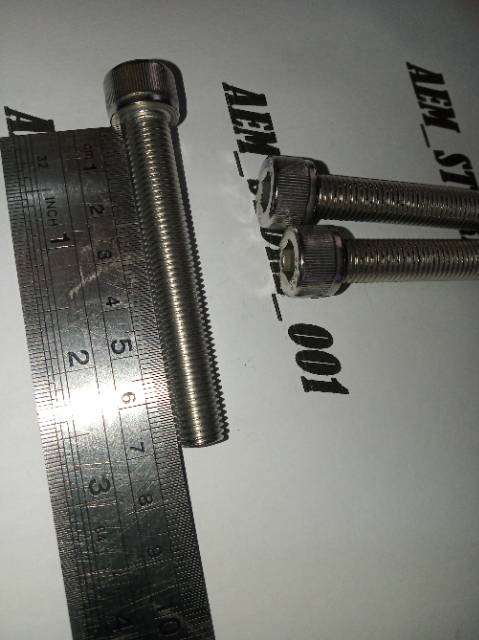 Baut L M10 x 70 (7cm) drat halus 1.25 stainless 304