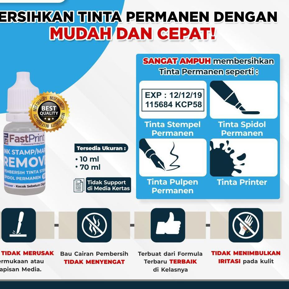 

[CK0018] Fast Print Cairan Pembersih Penghapus Tinta Stempel 10 ML .Sedang viral. [,.,TH4NKS.,.]