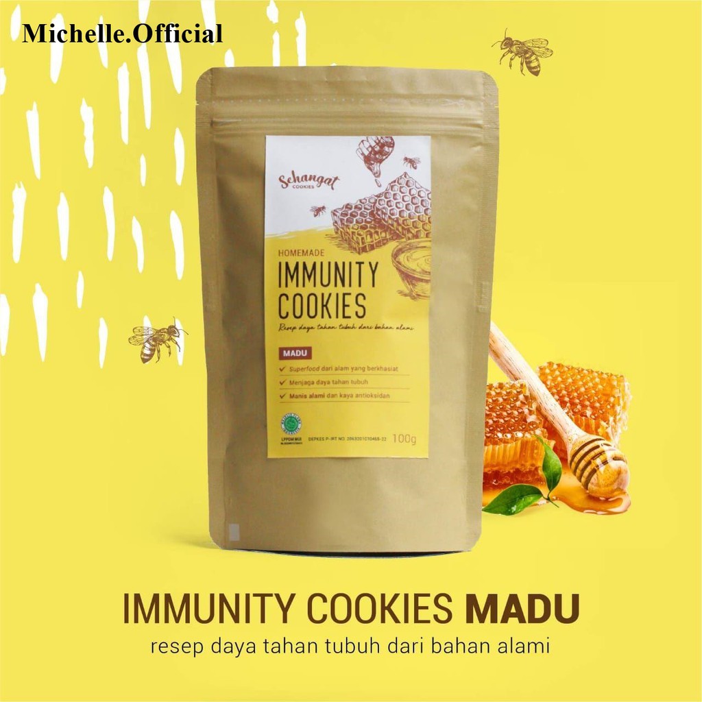 

Sehangat Cookies Madu/ Madu Asli/ Immunity Cookies/ Cookies/ Kue/ Madu/ Honey/ Imun Booster