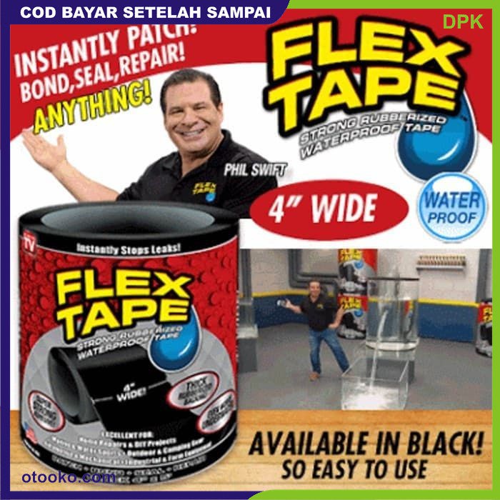 Flex Tape 4 x 1,5 m isolasi Lakban ajaib Waterproof As Seen on TV