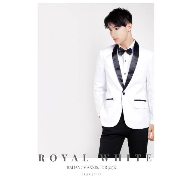 JAS NIKAH Putih ROYAL WHITE - Jas Putih REAL PICT keren untuk wedding