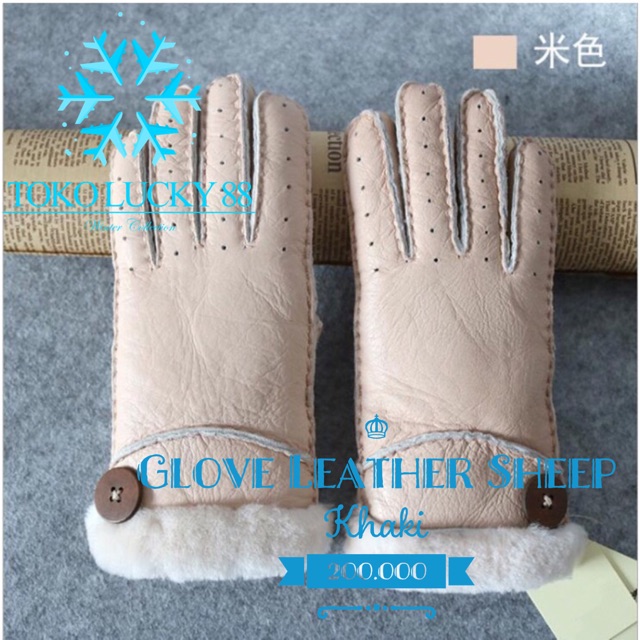 IMPORT MOLLAD Glove Leather Sheep Original Sarung Tangan Kulit bulu domba Glove Leather Woman Lamb Skin Fur