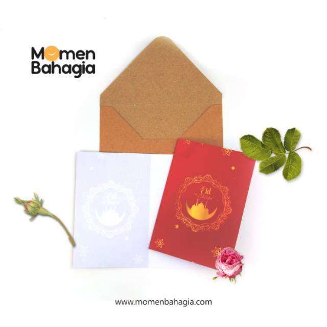

Kartu Ucapan Lebaran Lipat Merah Premium + Amplop Tebal