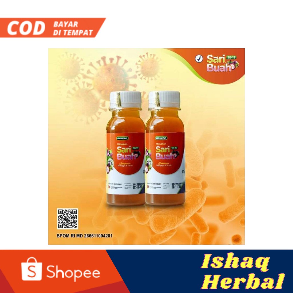 Original Berlabel Sari Buah SB-19 Probiotik BioJanna Extrak Manggis dan Sirsak