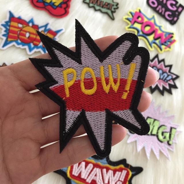 Patch POW / emblem lucu / bordir tempel