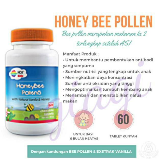 Pureshope original HDI Kids HoneyBee Pollens multivitamin anak vitamin daya tahan tubuh konsentrasi