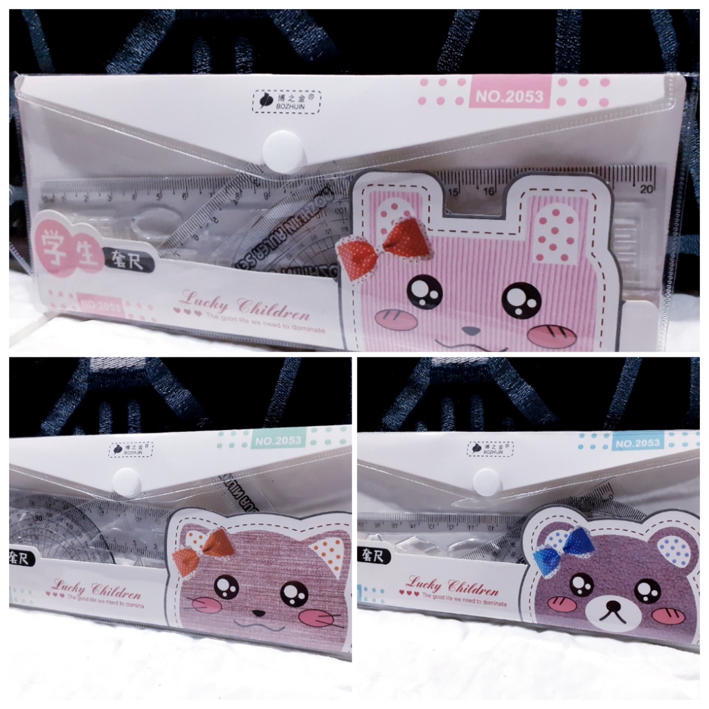 

PENGGARIS SET FANCY 4 IN 1 PANJANG 20CM PVC