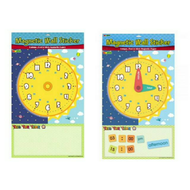 Magentic wall sticker, tell the time