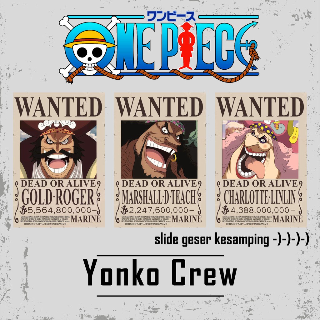 Poster Bounty One Piece Yonkou