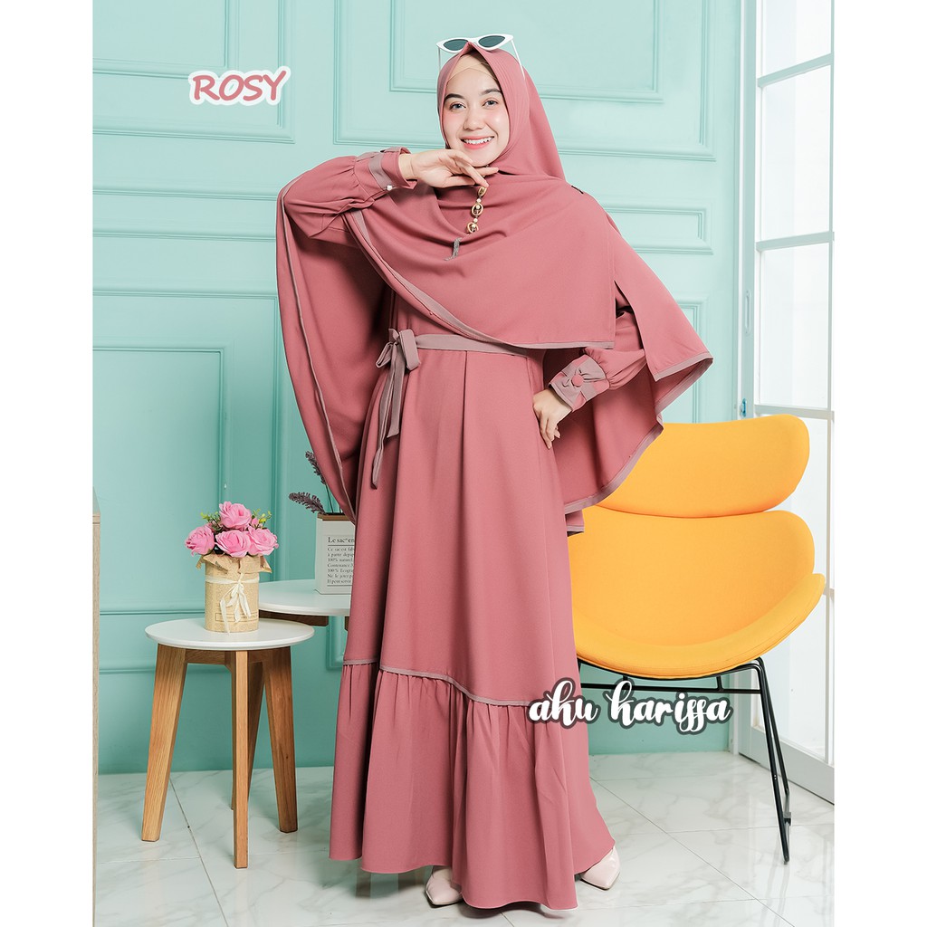 Gamis Maharani ORI AKU KARISSA / Gamis Syari Set Khimar ORI By Akukarissa / Gamis Aku Karissa ORI
