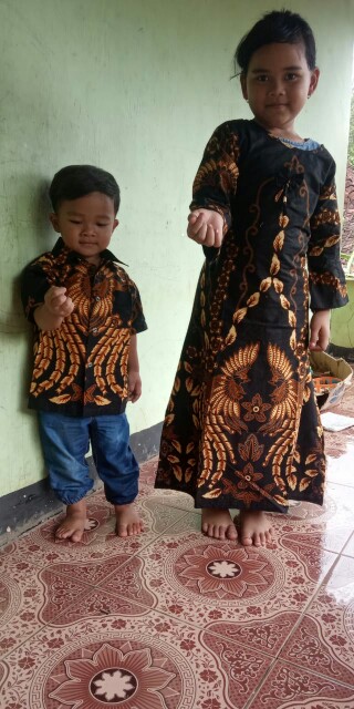 Atiya Batik Couple Keluarga Busui Motif Kenari Merah