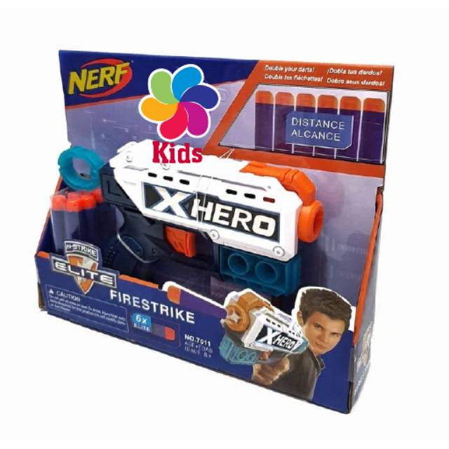 Mainan Anak Pistol Nerf N-Strike Elite X Hero - Mainan Pistolan Nerf