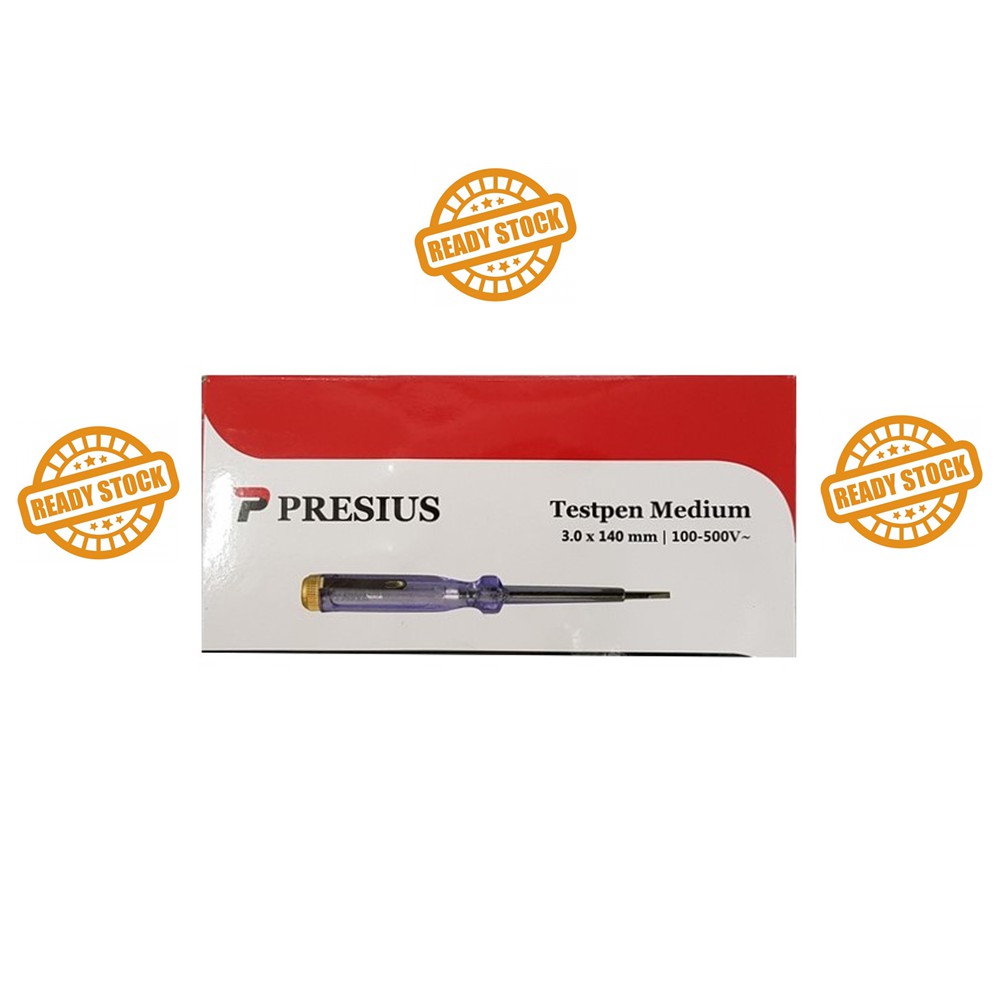 Tespen Medium Presius 711 - Testpen Sedang - Obeng Listrik Min Minus Tanggung Original Promo Murah