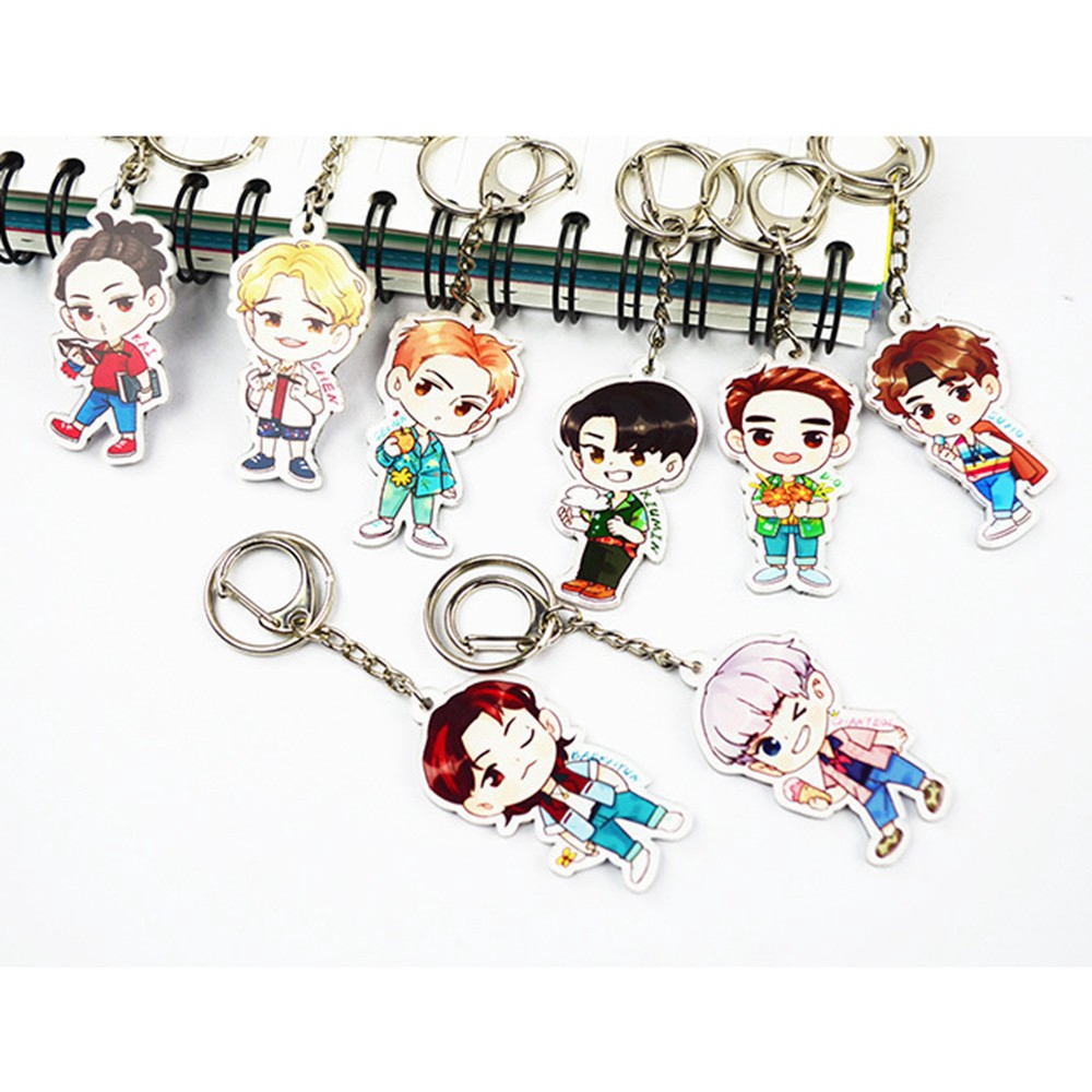 1pc Gantungan Kunci Desain Kartun Exo Lucu Bahan Akrilik Untuk 1pc Gantungan Kunci Desain Kartun Exo Lucu Bahan Akrilik Untuk