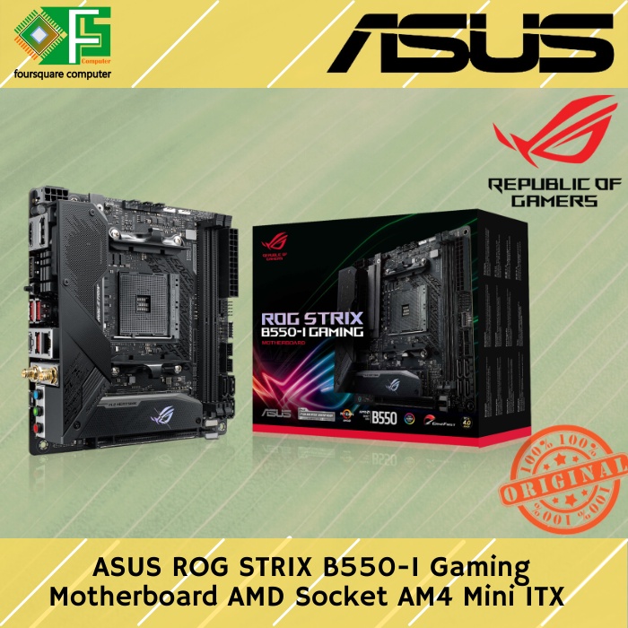 Motherboard ASUS ROG Strix B550-I Gaming MB AMD Ryzen Series Socket AM4 Mini ITX