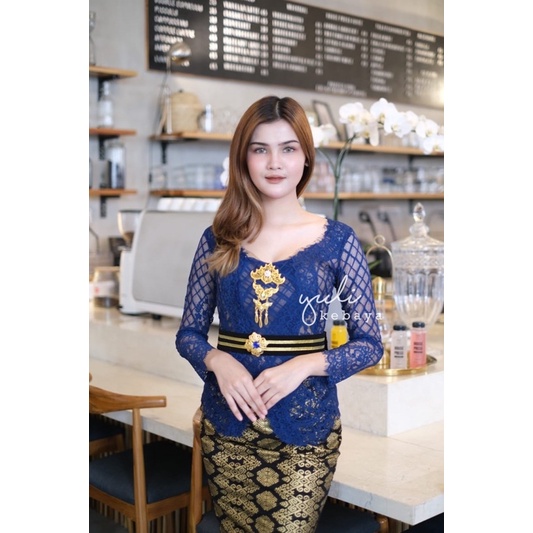 Setelan Kebaya Bali Semi Italy Tepi Depan | yuli kebaya bali