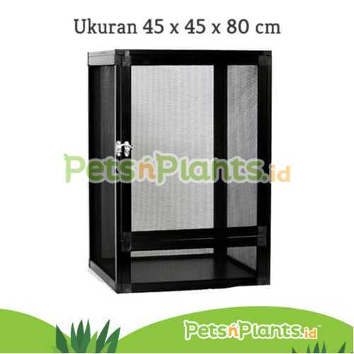 Kandang Reptil PnP - Reptile Terarium Vivarium Akrilik Aluminium Wiremesh Import
