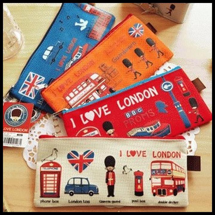 

TERMURAH DOMPET PENSIL KAIN KANVAS MOTIF KOTA LONDON