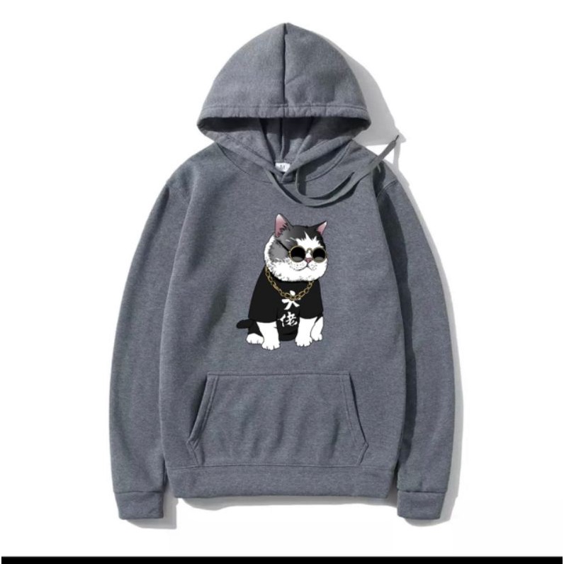 COD/DS/SWEATER HOODIE KUCING CAT size Jumbo XXL