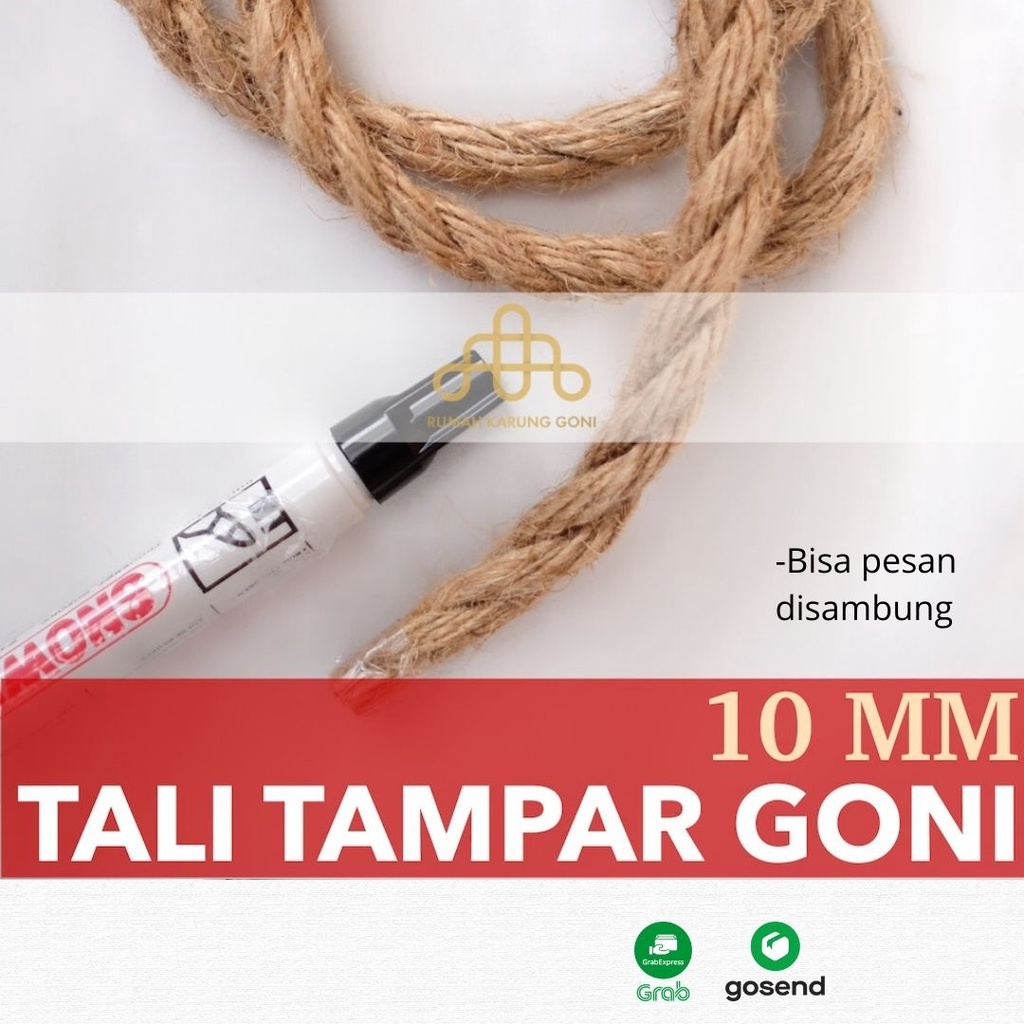 Tali Tambang Goni 10 MM - Tampar Manila 1 CM Serat Goni - Distributor Tali Rami Sisal Alami