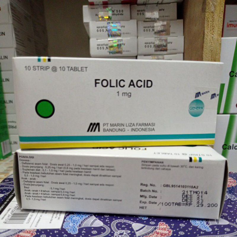 Jual Folic Acid Mg Asam Folat Mg Box Tablet Indonesia Shopee Indonesia