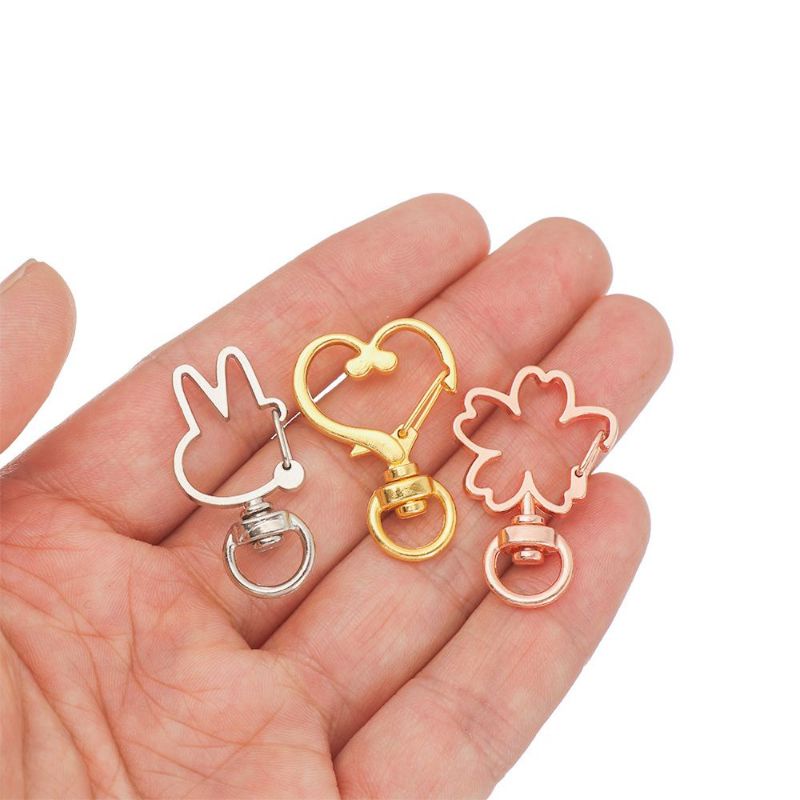 Ring Gantungan Kunci Kokot Udang Keychain Lobster Clasp Variasi (Kualitas Premium)